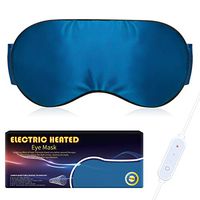 Mavogel Silk Heated Eye Mask for Dry Eyes - Nanotubes 2s Rapid Heating, Far Infrared Reusable USB Electric Heated Eye Mask with Time&Temp Control, Relieves Dry Eyes, Washable