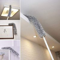 Microfiber Duster for Cleaning with Extension Pole Reaches 50 - 70 Inches with Bendable Head,Non-Scratch,Washable for Cleaning High Ceiling Fan, Interior Roof, Cobweb, Gap Dust- Wet or Dry Use