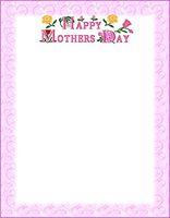 Pink Happy Mother's Day Stationery Printer Paper 51 Sheets