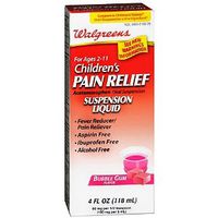 Walgreens Children's Pain Relieve Suspension Liquid, Bubblegum, 4 fl oz