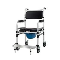 MLX Elderly Wheelchair, Pregnant Woman Chair Folding Chair Can Move The Toilet