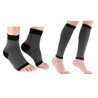 BIZAR Premium Calf Compression Sports Knee Support Sleeve and Recovery Socks for Sports Running Muscle Recovery Shin Splints Varicose Spider Veins