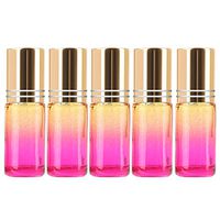 5Pcs 5ml Roller Bottles for Essential Oils Stainless Steel Ball-Travel Perfume Bottle Refillable-Glass Roller Bottles with Stainless Steel Ball-Portable Perfume Refillable Bottle (N12)