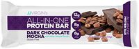 JJ Virgin All-in-One Protein Bar in Dark Chocolate Mocha - 12 Grams of Protein, 8 Grams of Fiber + MCT Oils (Box of 12)
