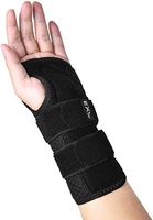 EXski Carpal Tunnel Wrist Brace (Single), Night Wrist Support Brace with Double Splints Adjustable Straps Left Hand Large