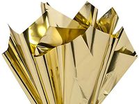 Metallic & Opal Cello Wrap - 50 Sheet Pack Metallic Gold 18"x30" Sheets .48 Gauge (2 Packs; 50 Sheets Per Pack) - Wraps-RMSMGO