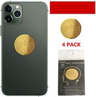 EMF Protection Cell Phone Sticker Anti Radiation Protector, Negative Ions EMF Blocker for Mobile Phones,Laptop and All Electronic Devices (4 Pack)