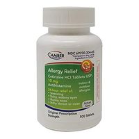 Allergy Relief Cetirizine HCl 10mg 500 Count Tablets