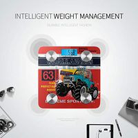 Cartoon Monster Truck Body Fat Weight Scale Body Weight Digital Scale Smart Body Fat Scale Tracks 8 Key Compositions Analyzer Sync with Fitness Apps 400 Lbs