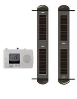 SOLAR POWERED WIRELESS INFRARED 4-BEAM MOTION DETECTORS & RECEIVER COMPLETE SET