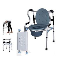 Walker Non-Wheeled Mobile Assisted Walking Frame Adjustable Height Folding Walker Mobile Toilet Seat Chair Seat Bathtub