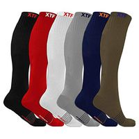 Sport Compression Socks for Men and Women Knee High - Made for Running, Athletics, Pregnancy and Travel - 6 Pair