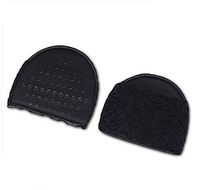 EUBUY Thick Soft Half Sole Cushion Invisible Anti Slip High Heel Sandals Insoles Pads Forefoot Care Shoe Insole Foot Petals (C, Black)