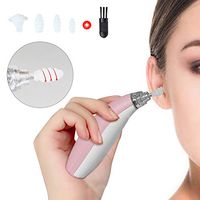 Ear Wax Removal Kit, Spiral Ear Cleaner Tool, Portable Automatic Electric Ear Wax Tool with LED Light, Easy Soft Prevent Clean with 4 Silicone Spiral Tips, Safe & Comfortable for Adults Kids - Black