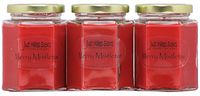 Just Makes Scents 3 Pack - Merry Mistletoe Scented Blended Soy Christmas Candle | Fragrant Blend of Citrus, Blue Spruce and Frosted Cranberries | Hand Poured in The USA