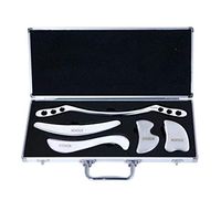 Stainless Steel Gua Sha Scraping Massage Tool Set - STICKON IASTM Tools Great Soft Tissue Mobilization Tool (Q Shape)