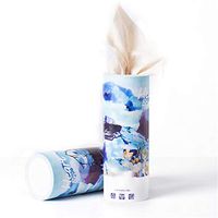 Car Cup Slot Cylinder Tissue Box, Soft Car Tissues, Disposable Facial Tissues, 180 Count, Gentle, Durable & Convenient, for Car Use and Home Use