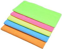 Sinland 5 Pack Microfiber Cleaning Cloth 12 Inch x 12 Inch Multi-Purpose Household Kitchen Strip Towels
