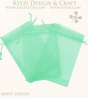 50 Pcs Turquoise 5x7 Sheer Drawstring Organza Bags Jewelry Pouches Wedding Party Favor Gift Bags Gift Bags Candy Bags [Kyezi Design and Craft]