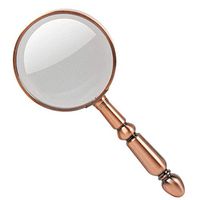 20X Handheld Portable Mini Magnifying Glass HD Lens for Book Reading, Jewelry Identification, Watches, DIY Crafts Carving and Repair, Bronze