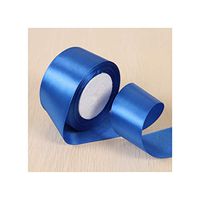 White Pink Black Blue Red Green Purple Yellow Satin Ribbons Christmas Halloween Wedding Birthday Party Gift Box Wrapping Ribbons,Royal Blue,50Mm