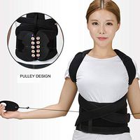HKKSDM 1Pcs Adjustable Posture Corrector Waist Shoulder Brace Back Support Belt for Men Women Kids Back Shoulder Support,Black,L