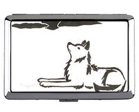 Cigarette Case Box,Animal Wolf Watchman Name Card Holder