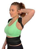 Shoulder, Back and Posture Support for Men and Women | Best Fully Adjustable Support | Provides Lumbar Support | for Lower and Upper Back Pain | Adjustable Size (Black, Large&X-Large)
