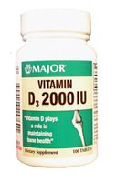 Vitamin D-3 2000 Iu - 100 Capsules Per Bottle