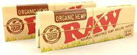 Pack Raw Organic Hemp Natural 1 1/4 Cigarette Rolling Papers 32 Leaves per pack (2, 1 1/4 (32 Leaves per pk))