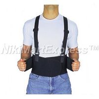 Heavy Lift Back Support Belt&Waist Brace W Adjustable Suspenders Multiple Sizes (XXXL)