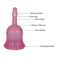 DAWENBI Powerful and Fantastic Menstrual Discharge Medical Grade Silicone Menstrual Cup Feminine Menstruation Health Care Mestrual Cup New Copo Menstrual Pink Small