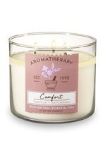 Bath and Body Works 3 Wick Scented Comfort Aromatherapy Candle Vanilla and Patchouli 14.5 Ounce with Natural Essential Oils
