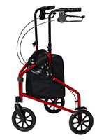 Lumex 3-Wheel Cruiser, Lightweight & Compact Folding Walker, Metallic Burgundy, 609201m