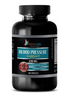 Natural Blood Pressure Solution - Blood Pressure Support 690MG - Cardiovascular Health - Garlic Vitamin Pills - 1 Bottle 60 Capsules