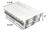 888 Display - Case of 100 Boxes of 3 1/4" x 2 1/4" x 1" SilverFoil Cotton Filled Jewelry Boxes