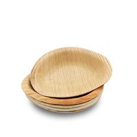 Dtocs Palm Leaf Dipping Bowl 4 Inch Oval (Pack 100) | Eco-Friendly, Biodegradable, Organic, Compostable Disposable Bowl Set For Wedding, Camping, Birthday Parties | Bamboo, Wooden Style
