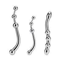 WENWING Stainless Steel Metal Smooth Handheld Pull Beads Ball Amal Plug Shower Enema B'ut.t Plug Pocket Massager Stopper Sxx Toys for Men Women 3PCS