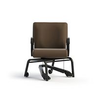 Living Made EZ LMZ-J1-5482 Titan Armed Chair with Steel Frame, Swivel, Mobility Assist Lever, Java, 22 Inch Width