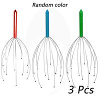 3pcs New Head Massager Scalp Neck Release Relax Stress Massage Octopus Equipment