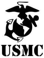 USMC Marine Corps Emblem Military - Sticker Graphic - Auto, Wall, Laptop, Cell, Truck Sticker for Windows, Cars, Trucks