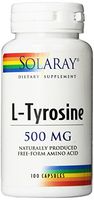 Solaray L-Tyrosine Free Form Supplement, 500 mg, 100 Count