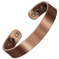 Holistic Magnets® Magnetic Bracelet Mens Womens Large Copper Bracelet for Arthritis Pain Relief Natural Magnetic Therapy Solid Copper Cuff (CB)-Classic (L: Wrist 7.5-8.5 inch)