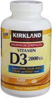 Kirkland Signature Maximum Strength Vitamin D3 2000 I.U. , Pack of 3