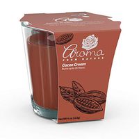 Aroma From Nature Cacao Cream 4 oz AireCare Scented Candle - 1 Pack - Aromatherapy Candles - Home Fragrance - Apothecary Glass With Single Wick
