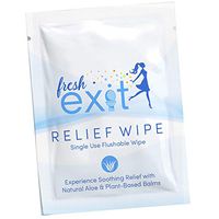 FreshExit – 30 Individually Wrapped Hemorrhoid Treatment Wipes – Flushable Wipes for Adults - Witch Hazel Wipes with Aloe