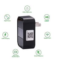 USB Charger Hidden Camera WiFi - DENT - HD 1080P, Real Night Vision, Motion Detection, Supports 128GB microSD Card