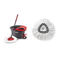 O-Cedar EasyWring Microfiber Spin Mop, Bucket Floor Cleaning System &  EasyWring Spin Mop Refill