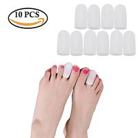 Chanan Silicone Gel Toe Sleeves, Toe Protectors for Bunion, Friction Pain Relief and More - 10 PCS Head Off