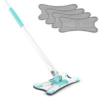 JUYHTY X-Type Flat Mop, Hands-Free 360-rotation Head, Ultra-fine Fiber, Hand-Squeezed 37cm Large Flat Plate, Suitable for Wet and Dry Tiles, Etc,C